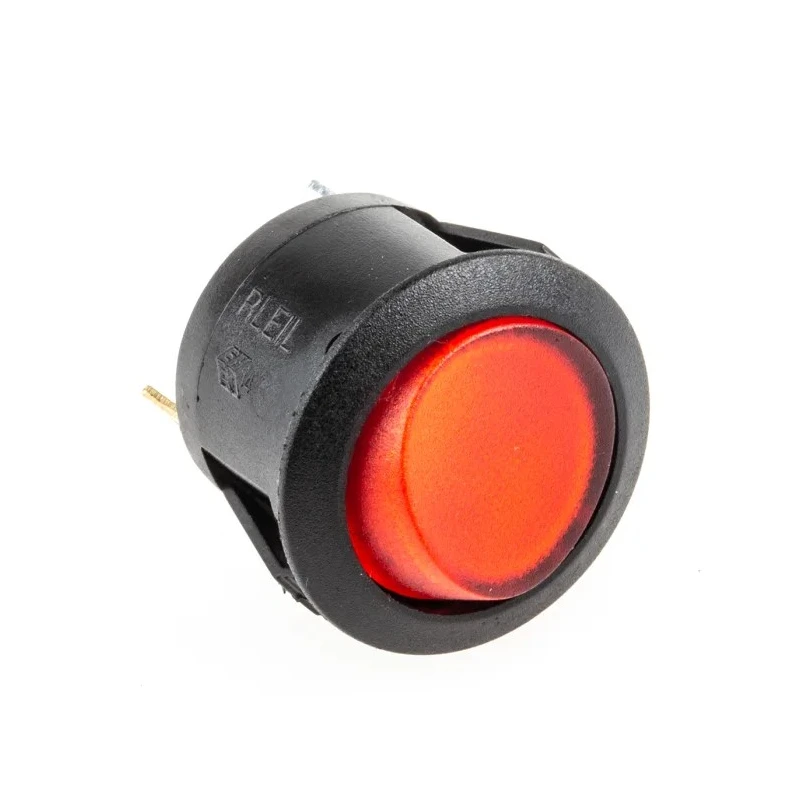 RS PRO Illuminated SPST Red On-Off Rocker Switch Panel Nylon Housing Quick Connect Terminals 273-025
