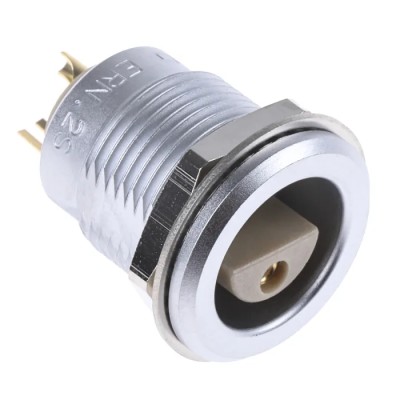 LEMO Circular Connector 2 Contacts Panel Mount Socket Female IP50 18 mm 2S Series ERN.2S.302.CLL