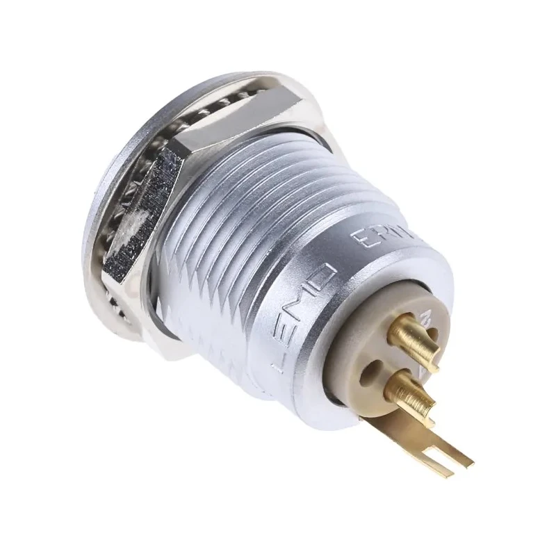 LEMO Circular Connector 2 Contacts Panel Mount Socket Female IP50 18 mm 2S Series ERN.2S.302.CLL