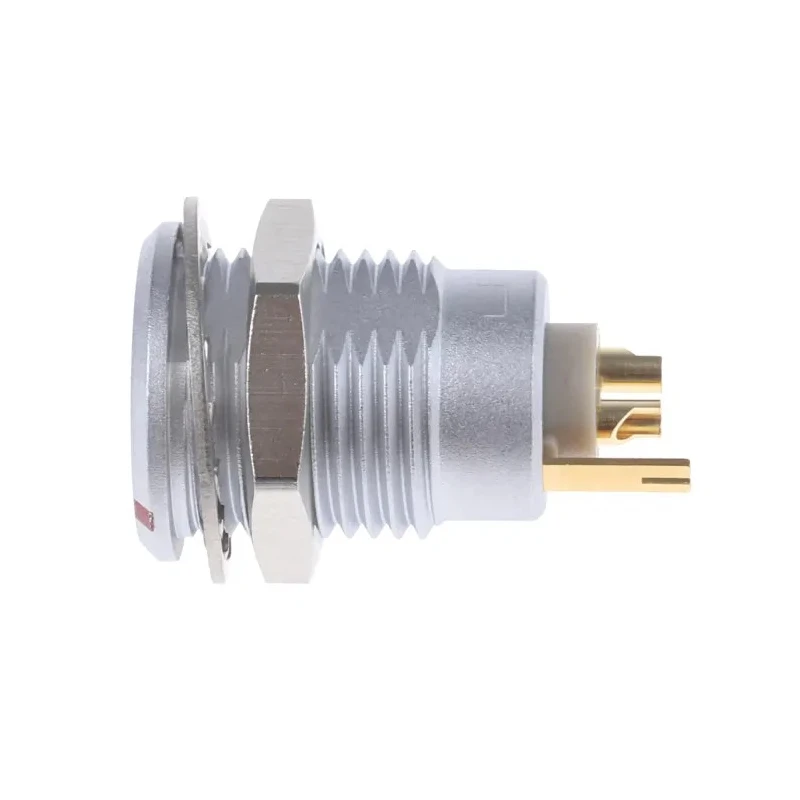 LEMO Circular Connector 2 Contacts Panel Mount 14 mm Socket Female IP50 Brass 15A Voltage 2120V ENG.1B.302.CLL