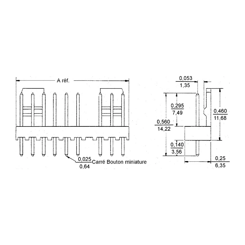 Molex KK 254 Series Right Angle Through Hole Pin Header 3 Contact 2.54 mm Pitch 1 Row Unshrouded 22-05-7038