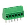 RS PRO PCB Terminal Block, 6-Contact, 2.54 mm Pitch, Through Hole Mount, Brass Housing, Green, 150V 6A Current 173-1209