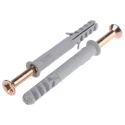 RS PRO Nylon Frame Fixing, 10 mm Drill Diameter, 80 mm Length, Maximum Fixing Thickness 35 mm 275-793