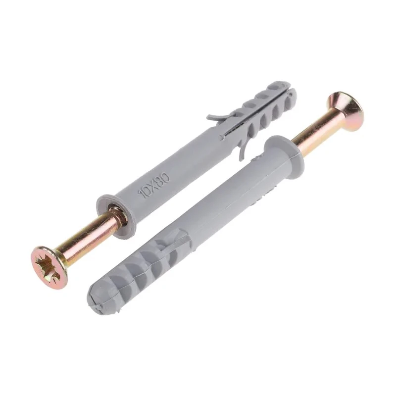 RS PRO Nylon Frame Fixing, 10 mm Drill Diameter, 80 mm Length, Maximum Fixing Thickness 35 mm 275-793