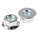 RS PRO Bright Zinc Stainless Steel Flanged Hex Nut M10 DIN 6923 21.80mm Flange Diameter 10mm Height 275-490