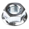 RS PRO Bright Zinc Steel Flanged Hex Nut M8, 17.9 mm Flange Diameter, 13 mm Hex Size, DIN 6923 275-557