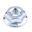RS PRO Bright Zinc Stainless Steel Flanged Hex Nut M6, Flange Diameter 14.20mm, Overall Height 6.0mm DIN 6923 275-541