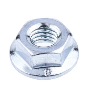 RS PRO Bright Zinc Stainless Steel Flanged Hex Nut M6, Flange Diameter 14.20mm, Overall Height 6.0mm DIN 6923 275-541