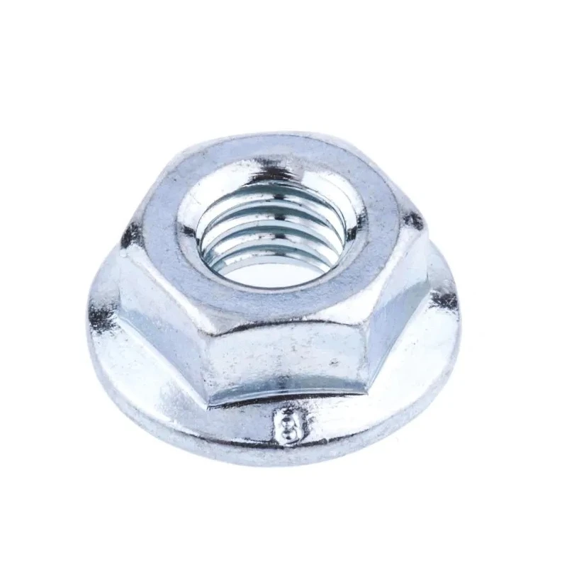 RS PRO Bright Zinc Stainless Steel Flanged Hex Nut M6, Flange Diameter 14.20mm, Overall Height 6.0mm DIN 6923 275-541