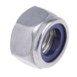RS PRO Plain Stainless Steel Locknut Nylon Insert DIN 985 M16 24mm Width 16mm Height 275-692