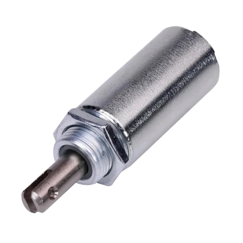 Johnson Electric Linear Solenoid Pull Action 100% Duty Cycle 12.7mm Stroke 26.67mm Length 4W Power 37.41Ω Coil 195202-234