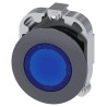 Siemens Blue Pilot Light with 30 mm Cutout, Flush Mount, Metal Bezel SIRIUS ACT 3SU1061-0JD50-0AA0