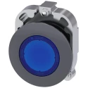 Siemens Blue Pilot Light with 30 mm Cutout, Flush Mount, Metal Bezel SIRIUS ACT 3SU1061-0JD50-0AA0
