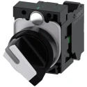 Siemens Selector Switch Illuminated 2 Positions SPST Latching 22 mm Cutout Diameter 3SU1100-2BF60-3BA0