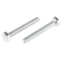 RS PRO Bright Zinc Steel Hex Bolt M10 x 70 mm Grade 8.8 Threaded DIN 933 276-213