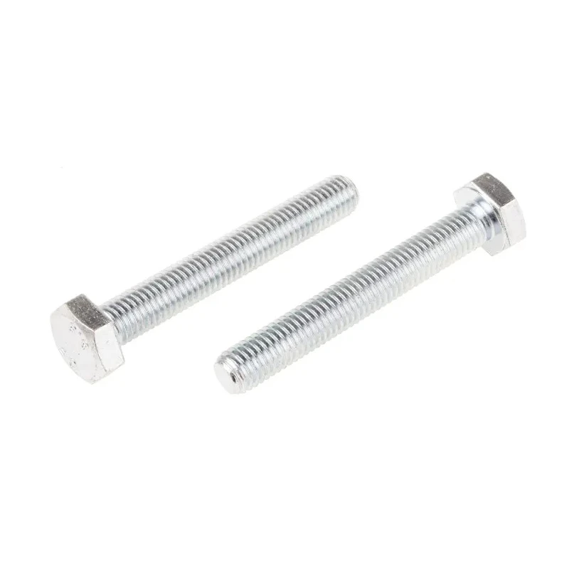 RS PRO Bright Zinc Steel Hex Bolt M10 x 70 mm Grade 8.8 Threaded DIN 933 276-213