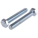 RS PRO Hex Bolt M12 x 80 mm Steel Grade 8.8 Bright Zinc Finish 276-235