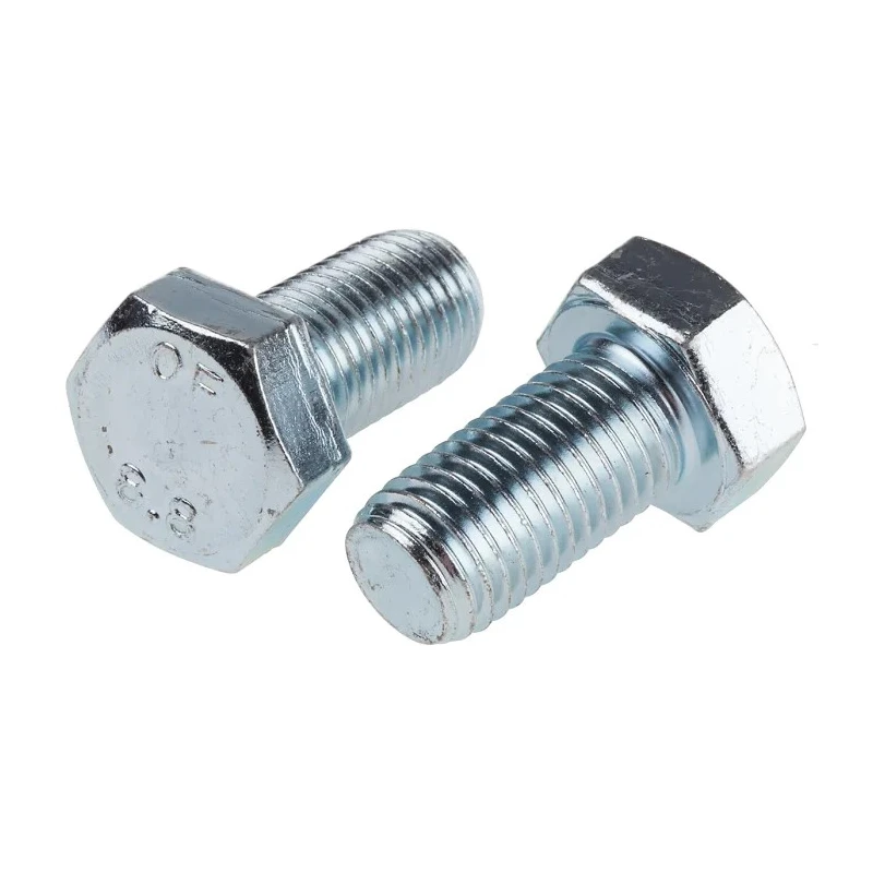 RS PRO Bright Zinc Steel Hex Bolt M16 x 30 mm Grade 8.8 Steel DIN 933 276-241