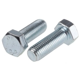 RS PRO Bright Zinc Steel Hex Bolt M16 x 45 mm Grade 8.8 DIN 933 276-279