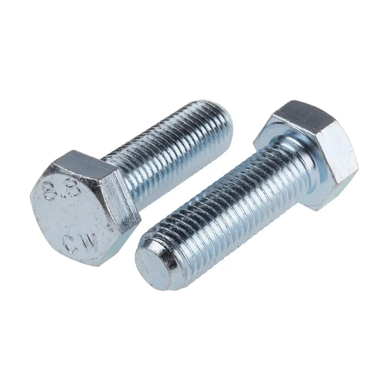 RS PRO Bright Zinc Steel Hex Bolt M16 x 50 mm Grade 8.8 DIN 933 276-285