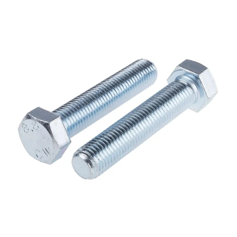 RS PRO Bright Zinc Steel Hex Bolt M20 x 100 mm Grade 8.8 DIN 933 276-370