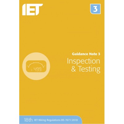 IET Testing Guidance Note 3 Inspection Book Paperback 8th Edition ISBN 978-1-78561-452-1