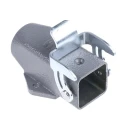 HARTING Han A Range Heavy Duty Power Connector Housing Surface Mount Die Cast Zinc IP67, IP44 1 Lever 3A 09200031250