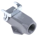 HARTING Han A Range Heavy Duty Power Connector Housing Surface Mount Die Cast Zinc IP67, IP44 1 Lever 3A 09200031250