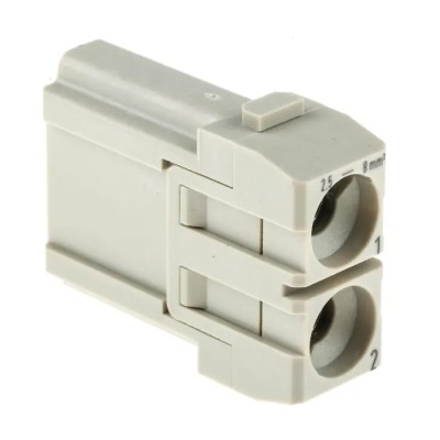 HARTING Heavy Duty Power Connector Module 40A 1 kV HAN Modular Series Male 2 Contacts 09140022601