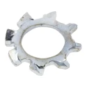 RS PRO Steel Bright Zinc External Tooth Locking Washer, M4, 8mm Diameter, 0.5mm Thickness, DIN 6797A 276-869