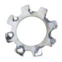 RS PRO Steel Bright Zinc External Tooth Locking Washer, M4, 8mm Diameter, 0.5mm Thickness, DIN 6797A 276-869