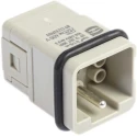 HARTING Heavy Duty Power Connector Insert, 10A, Han Q Series Male, 8 Contacts 09120073001