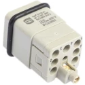 HARTING Heavy Duty Power Connector Insert, 10A, Han Q Series Male, 8 Contacts 09120073001