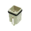 HARTING Heavy Duty Power Connector Insert, 10A, Han Q Series Male, 8 Contacts 09120073001
