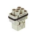 HARTING Heavy Duty Power Connector Insert Han Q Series Male, 7 Contacts, 40A, 690V, Cable Mount, IP65 09120063041