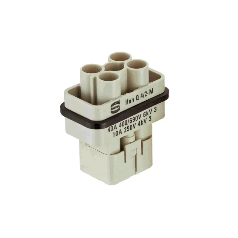 HARTING Heavy Duty Power Connector Insert Han Q Series Male, 7 Contacts, 40A, 690V, Cable Mount, IP65 09120063041