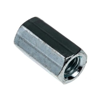 RS PRO 18 mm Bright Zinc Steel Coupling Nut, M6 276-522