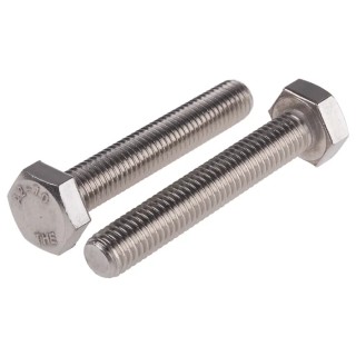 RS PRO Stainless Steel Hex Bolt M10 x 60 mm DIN 933 276-588