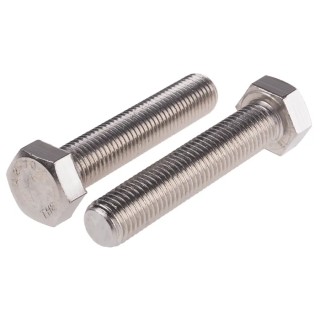 RS PRO Plain Stainless Steel Hex Bolt M16 x 80 mm 276-695