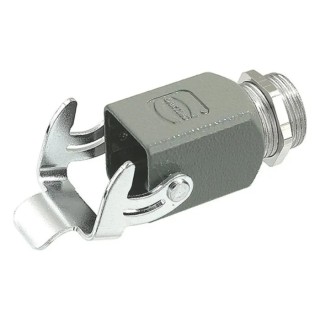 HARTING Han A Range Heavy Duty Power Connector Housing Size 3A, Die Cast Zinc Body, IP44, Screw Mount, Single 19200031150