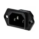 Schurter C14 Panel Mount IEC Connector 250V 15A Male Screw Termination 6100.3200