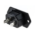 Schurter C14 Panel Mount IEC Connector 250V 15A Male Screw Termination 6100.3200