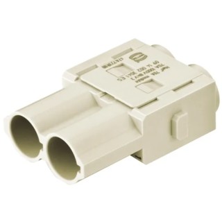 HARTING Heavy Duty Power Connector Module 70A 1kV Han-Modular Series Male 2 Contacts 09140023041