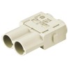 HARTING Heavy Duty Power Connector Module 70A 1kV Han-Modular Series Male 2 Contacts 09140023041