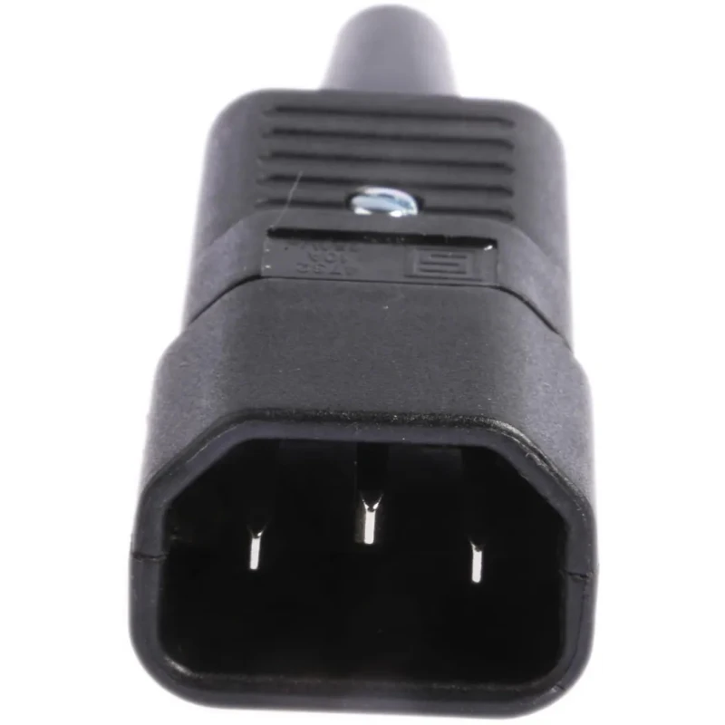 Schurter C14 Straight Cable IEC Connector 250V 10A Screw Terminals Rewireable 4732.0000