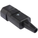 Schurter C14 Straight Cable IEC Connector 250V 10A Screw Terminals Rewireable 4732.0000