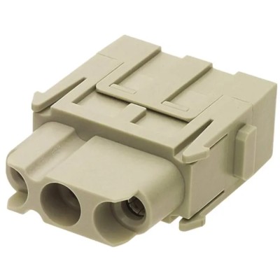 HARTING Heavy Duty Power Connector Module, 40A, 690V, Han-Modular Series Female, 3 Contacts 09140032702