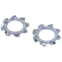 RS PRO Steel Bright Zinc External Tooth Locking Washer M8 DIN 6797A 0.8mm Thickness 276-897