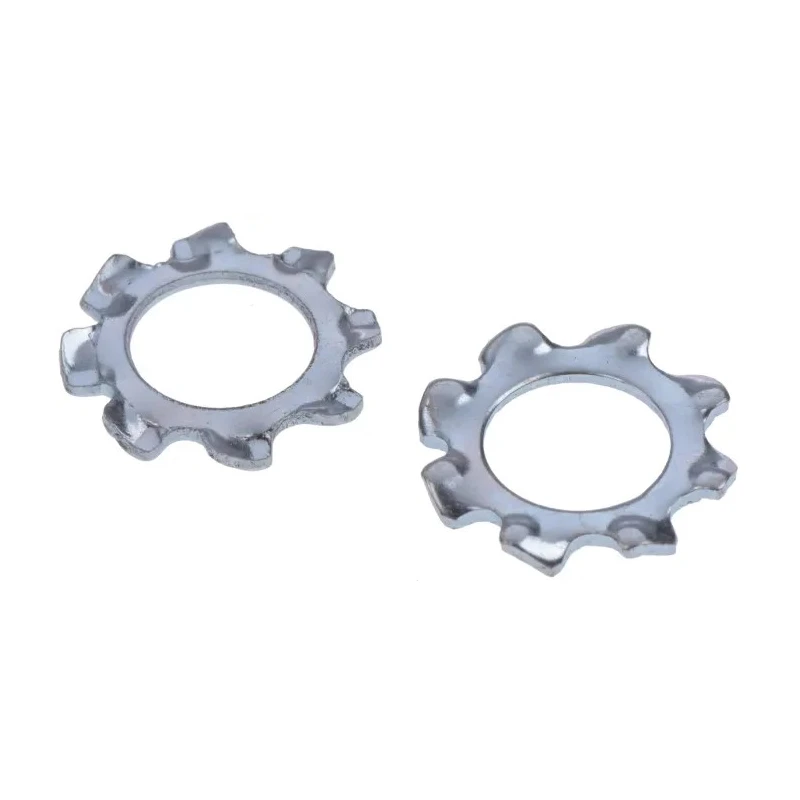 RS PRO Steel Bright Zinc External Tooth Locking Washer M8 DIN 6797A 0.8mm Thickness 276-897