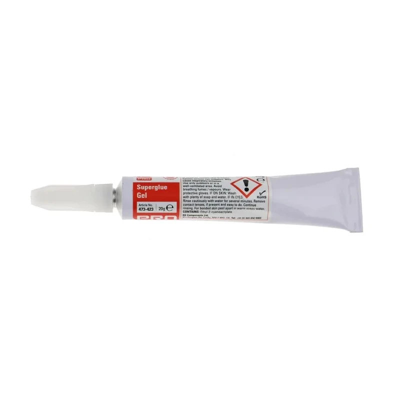RS PRO Industrial Cyanoacrylate Adhesive Gel Super Glue 20 g Transparent 473-423